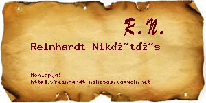 Reinhardt Nikétás névjegykártya